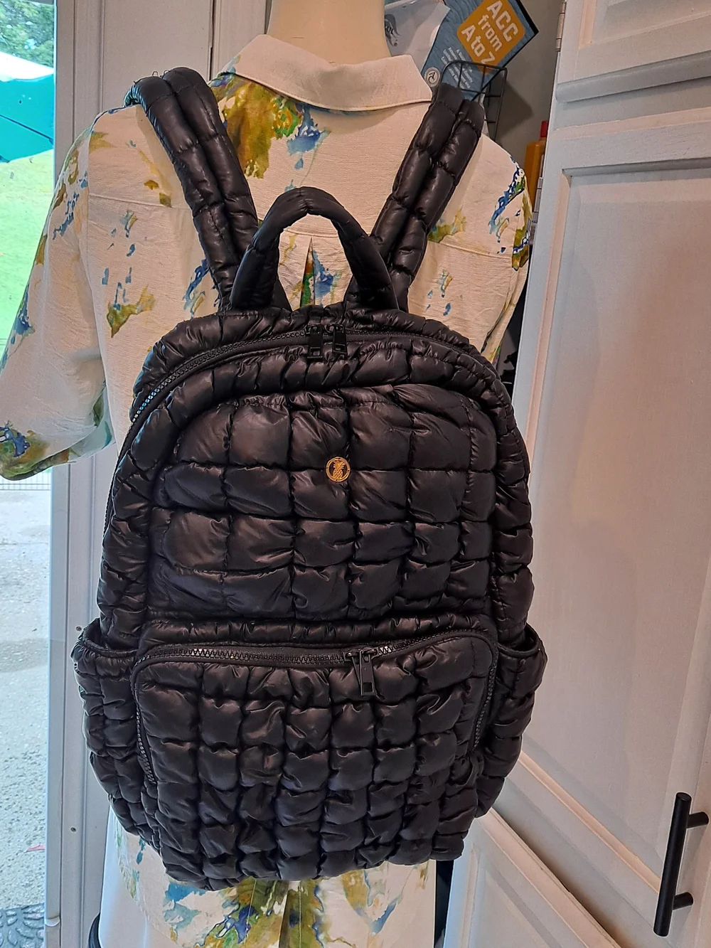 Simply Southern Black Quilted Puffer Backpack Contemporary Maximalism Everyday